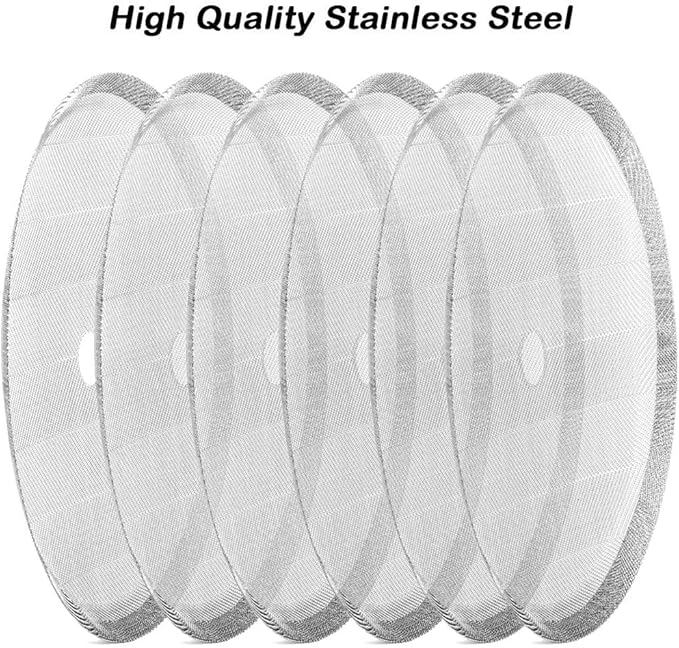 ACKLLR 4 Pack French Press Replacement Filter Screen,Reusable Stainless Steel Mesh Filters for Universal 1000 ml / 34 oz / 8 cup French Press Coffee Makers