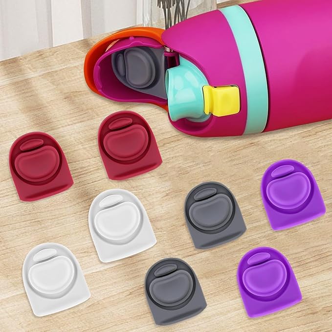 8 Pcs Replacement Rubber Seal Stopper Compatible with Owala FreeSip 32oz,Bottle Top Gasket Lid for Owala 16/19/24/32/40oz Seal Mouth Cap Silicone Stopper Parts Insert Accessories（4 colors 9