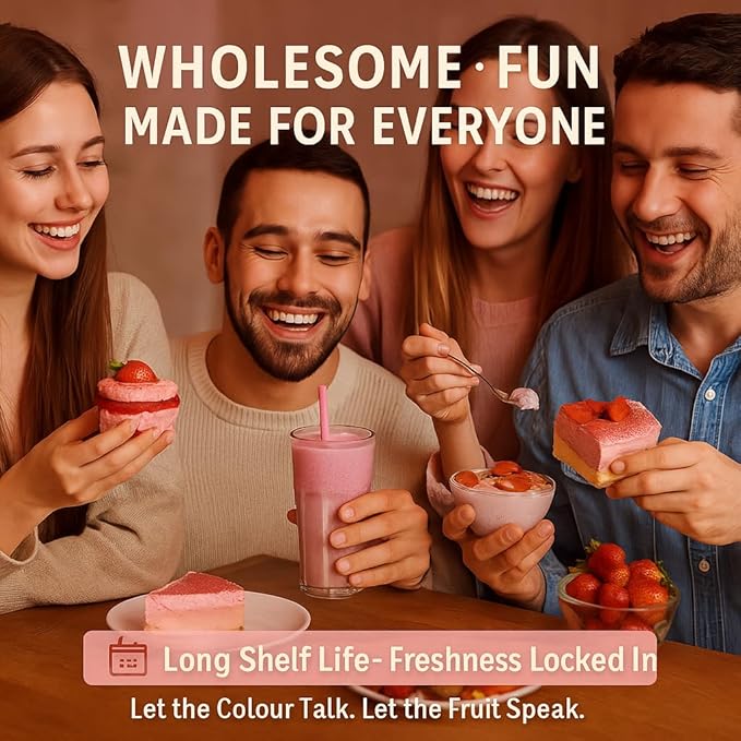 Confect Strawberry Powder | Pure & Natural Fruit Powder for Smoothies, Baking, Beverages, Juices & DIY Recipes | Vegan, Gluten-Free, No Added Sugar – 1 LB