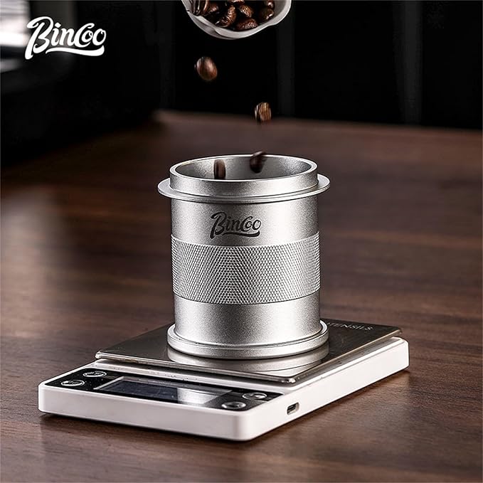 Bincoo 51mm Coffee Dosing Cup - Precision Grounds Dispenser,Espresso Pour-over Measuring Tool,Inverted Aroma Tasting Cup & Anti-Spill Powder Collector, Professional Brewing Accessories Kit