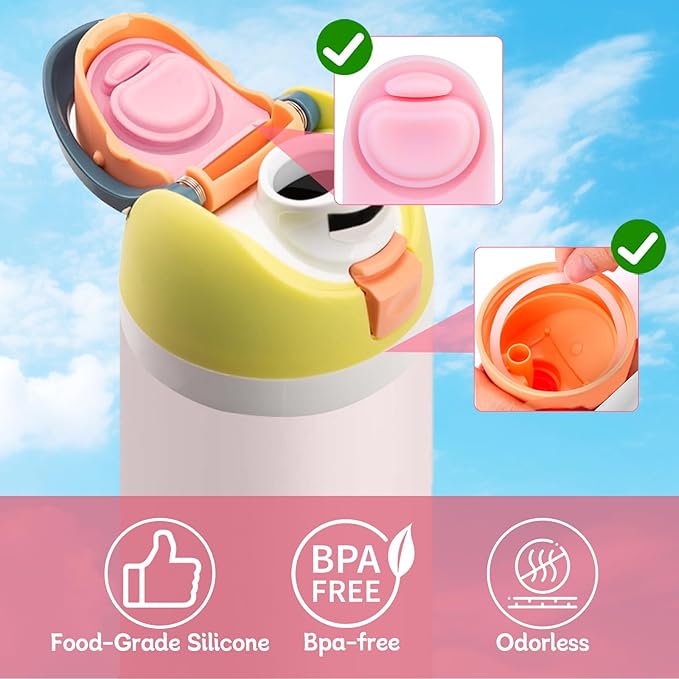 2 Sets Replacement Stopper and O Ring Gasket Compatible with Owala FreeSip 24oz 32oz,Water Bottle Lid Insert Cap Silicone Seal Parts for Owala 16/19/24/32/40oz Mouthpiece Accessories