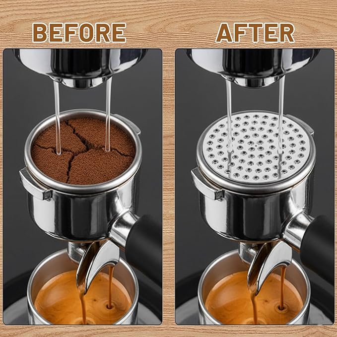 2 PCS 53.3mm Puck Screen, Espresso Puck Screen 53.3, Professional Coffee Tool with Dual-Layer Design, 53mm Coffee Accessory for Enhanced Extraction, Compatible with Standard 53mm Portafilters