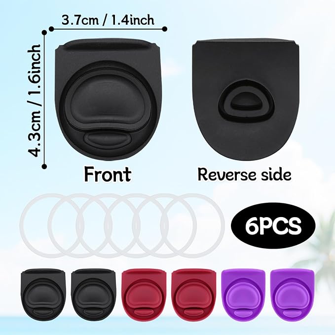 6 Sets Replacement Stopper and Gasket O Seal Ring Compatible with Owala FreeSip 24oz,Bottle Top Rings Lid for Owala 16/19/24/32/40oz Mouth Cap Silicone Insert Parts Accessories(BPWR01)