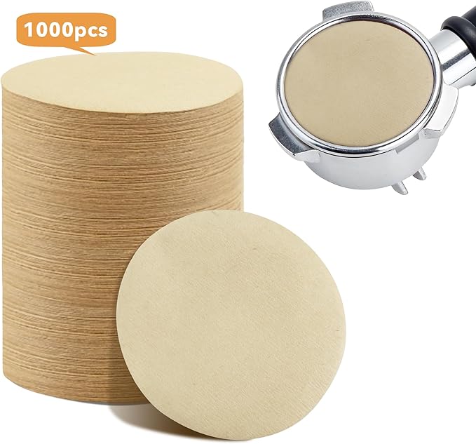 1000 Pcs Coffee Paper Filter for Espresso Coffee Maker, 58mm Unbleached Espresso Filter Puck Screen Portafilter Paper