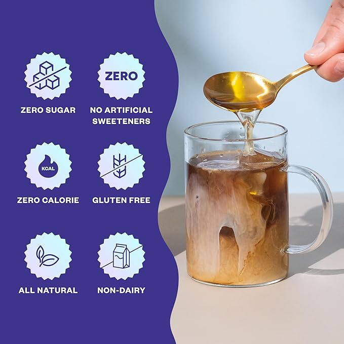 Coffee Syrup - Zero Sugar, Zero Calorie, Flavoring Syrup for Coffees, Coffee Bar Accessories - Great for Flavoring All Types of Drinks – 3 Pack