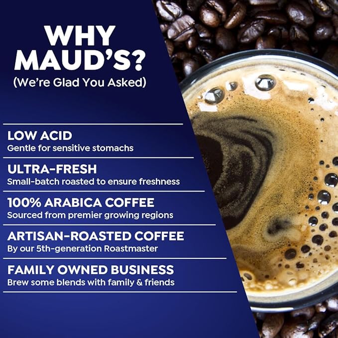 Maud's French Roast Coffee Pods, 200 ct, Dark Roast Coffee in Single Serve Pods – 100% Arabica Coffee, Compatible with Keurig K Cups Maker