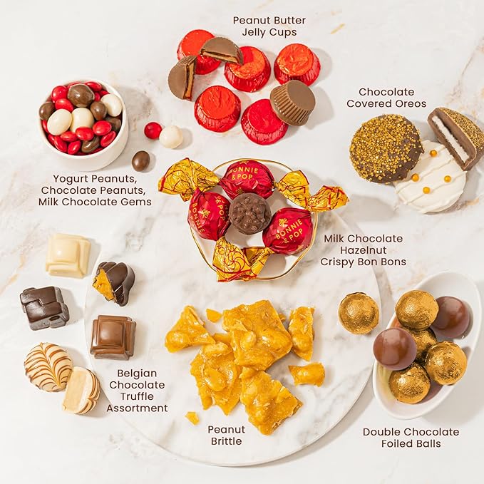 Chocolate Gift Basket- Snack Food Candy Gift Box for Men Women Families Corporate –Bonnie and Pop
