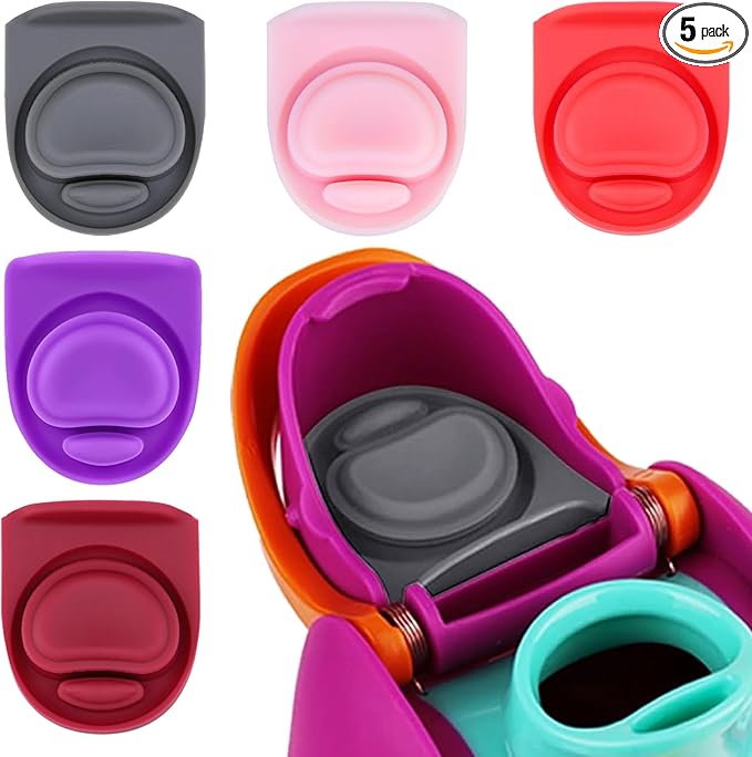 5 Pcs Replacement Seal Stopper Compatible with Owala FreeSip 16oz 32oz,Bottle Top Gasket Lid for Owala 16/19/24/32/40oz Seal Mouth Cap Silicone Stopper Parts Insert Accessories（5 colors 2）