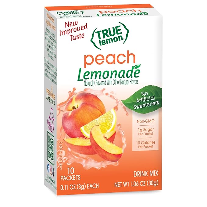 True Lemon Peach Lemonade, 10 count