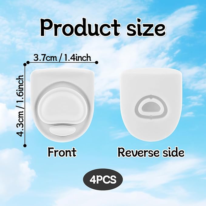 4pcs Replacement Stopper Compatible with Owala FreeSip 24oz 32oz,Water Bottle Top Gasket Lid for Owala 16/19/24/32/40oz Seal Bottle Mouth Cap Stopper Parts Silicone Insert Accessories (White)