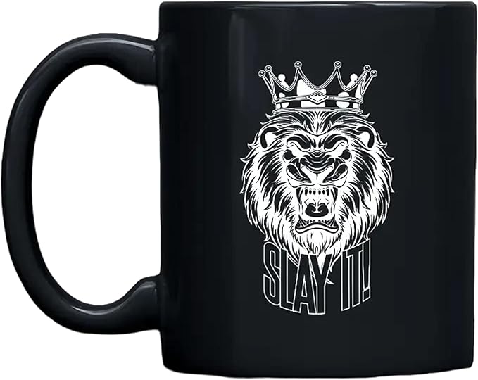 THE CEO Stylish Coffee Mug for Coffee Lovers - Premium Boss Mug with Gloss Finish - Premium Ceramic, Microwave Safe, 11oz Gift Mug - Slay It Mug (Black)