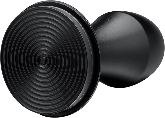 Normcore 53.3mm Espresso Coffee Tamper - Titanium Ripple Plating Base - Spring Loaded Tamper - 15lb / 25lb / 30lbs Replacement Springs - Anodized Aluminum Handle and Stand