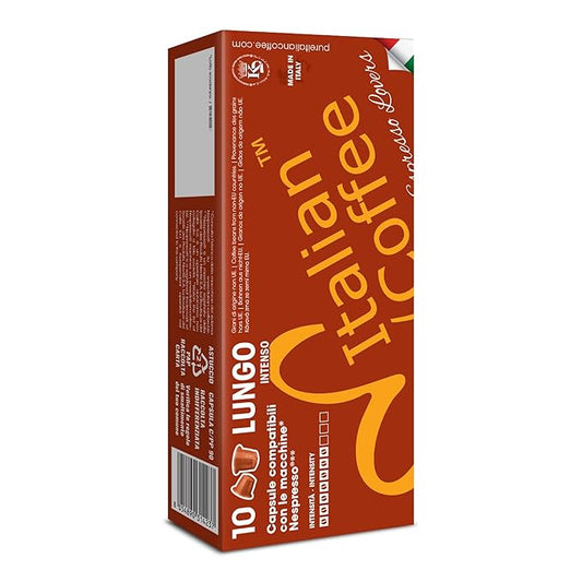 Italian Coffee for Espresso Lovers capsules compatible with Nespresso Original Line machines (Lungo Regular, 800 Count (Pack of 1))