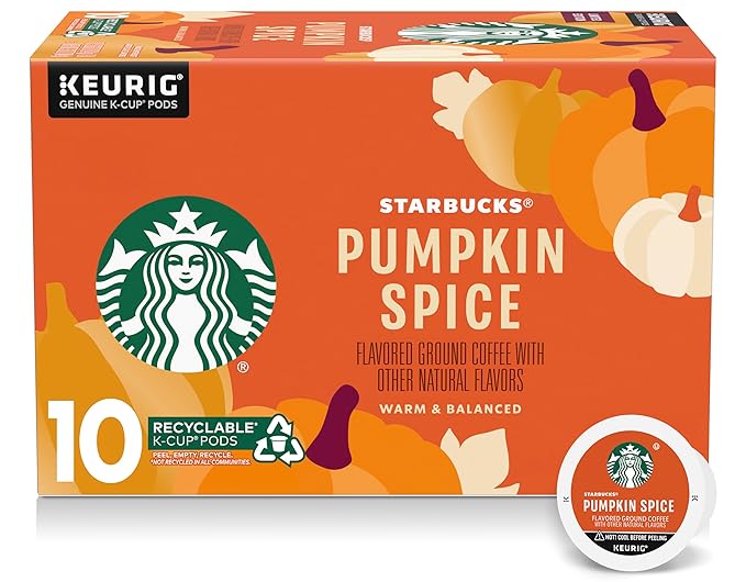Starbucks Coffee Company Limited Edition Flavored Coffee K-Cups, Pumpkin Spice, 10 CT (Pack of 2)