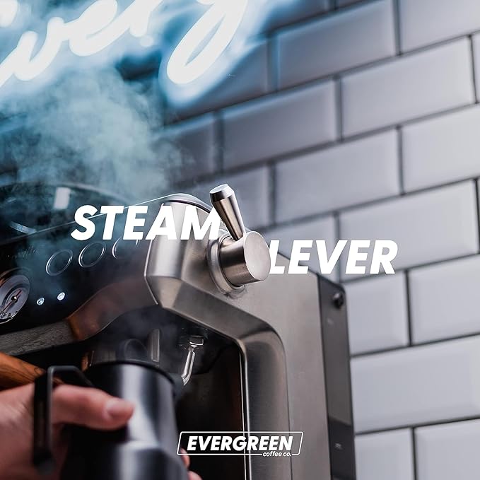 Evergreen Coffee | Espresso Accessories | Steam Lever Upgrade For Breville Espresso Machines | Compatible with Breville Barista Express, Pro, and Infuser (Black Matte)