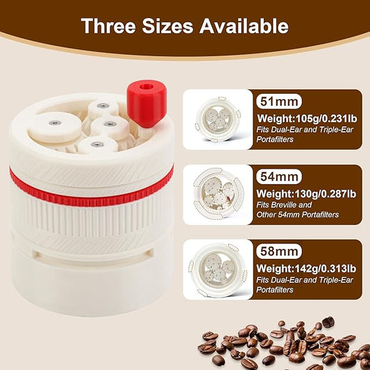 ShanSon WDT Espresso Tool with Brush Base Coffee Powder Distributor Needle WDT Tool for Barista Coffee Bar Espresso Distribution Tool,58mm,White&Red