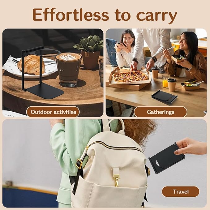 Stand Compatible with Outin Nano – Portable Foldable Coffee Maker Stand with Base, Espresso Machine Holder for Home, Desk, and Travel (Black)