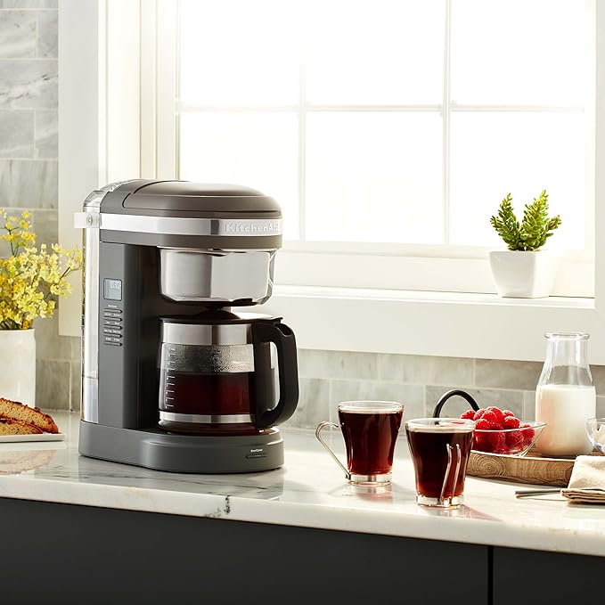 KitchenAid 12 Cup Drip Coffee Maker with Spiral Showerhead and Programmable Warming Plate - KCM1209