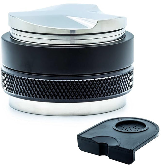 Evergreen Coffee | Espresso Accessories | 53mm Coffee Distributor & Tamper with Adjustable Height + Tamp Mat. Designed for Breville Barista Express Pro touch, BES870XL BES870BSXL BES78VSS BES880BSS