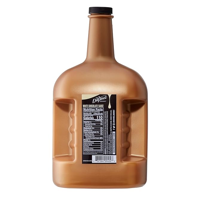 DaVinci Gourmet White Chocolate Sauce, 128 Fluid Ounces (Pack of 1)