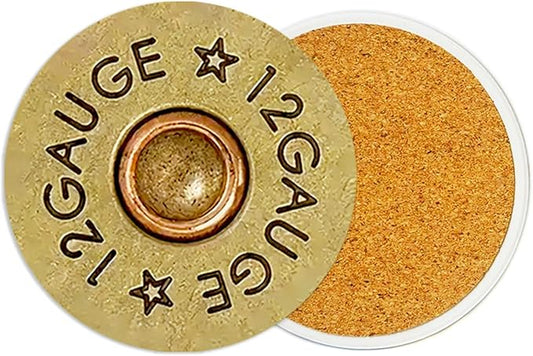 2Pack Cool Bullet Ceramic Coasters Absorbent Coasters for Drinks with Cork Base,Coaster for Table Office Desk Coffee Wine Beer Bar Cup Mat 3.9 Inch,Unique 12-Gauge Gifts for Women,Men,Dad