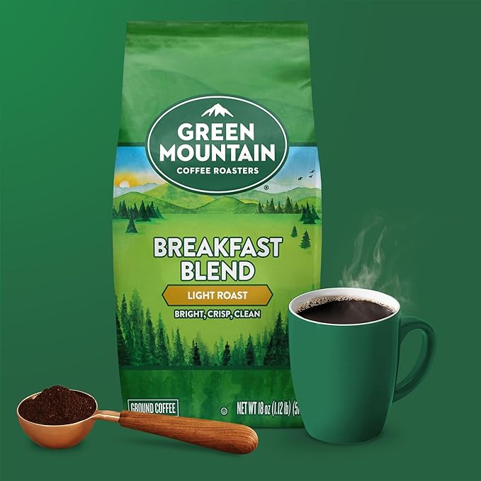 Green Mountain Coffee Roasters Breakfast Blend, Ground Coffee, Bagged 18 oz