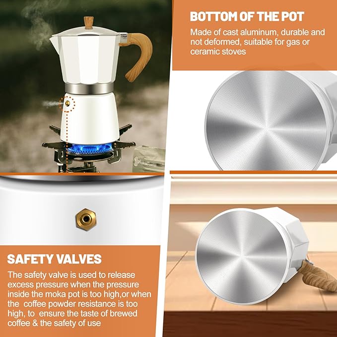 DITOSH 9 Cup Aluminum Espresso Stovetop Moka Pot Express Coffee Maker Percolator Italian Classic Mocha Coffee Machine for Italian and Cuban Cafe Brewing for Home & Camping 450ml 15oz