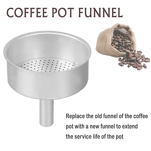 Coffee Pot Replacement Funnel Fits for Mocha Coffee Maker Pot 3-Cup,Moka Pot Funnel Replacement(1 Pcs 3-Cup