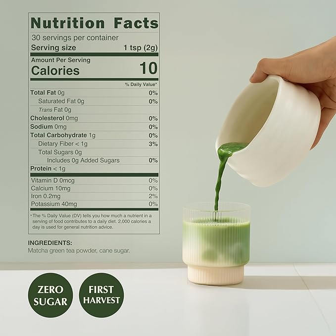 Encha Matcha Latte Powder - Reishi Mushroom Matcha Powder - First Harvest - Premium Japanese Macha - 60g / 2.12oz