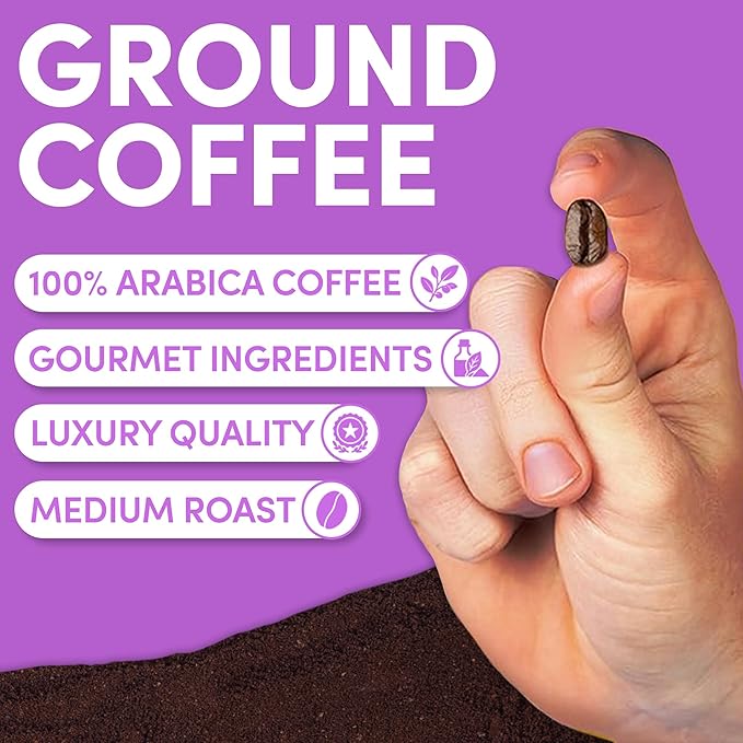 Sarasota Coffee Ground Chocolate Raspberry | Medium Roast Gourmet Flavored Coffee Grounds | Low Acid, Mold Free, Specialty Grade Flavored Bulk Ground Coffee | 5lb (80 oz)
