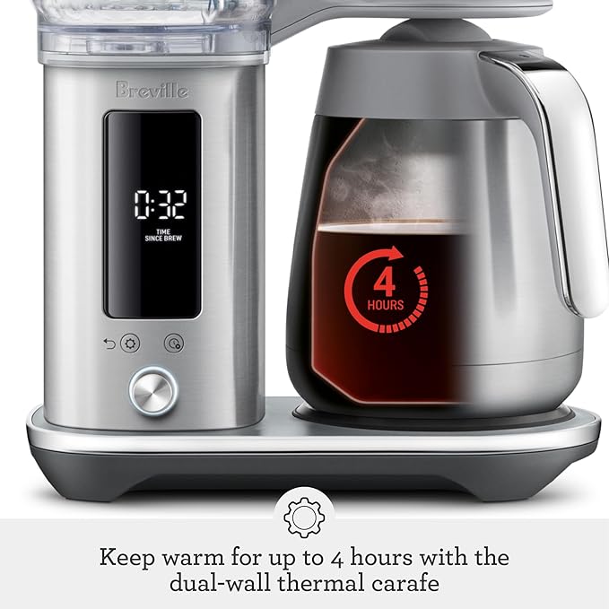 Breville Luxe Drip Coffee Machine BDC465OLT, Olive Tapenade, Thermal Carafe