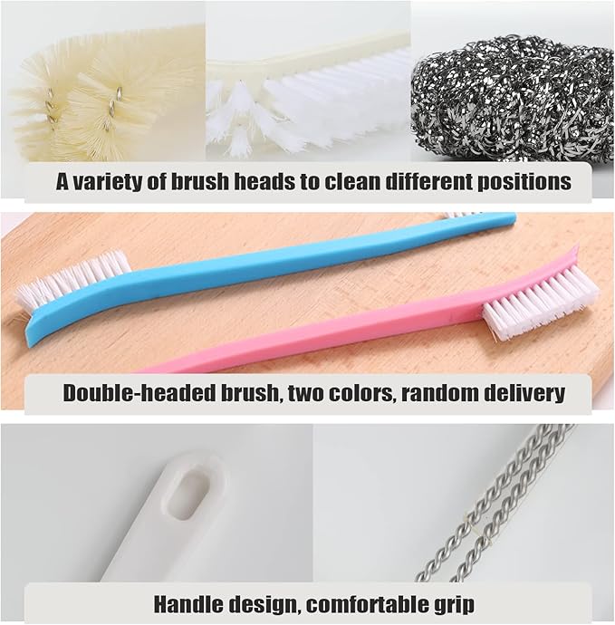 Portable Blender Cleaning Brush Set of 4 - With Hanging Hole - Long Handle - For Water Bottles & Blenders