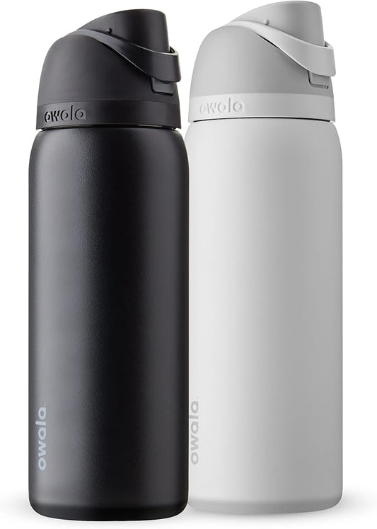Owala FreeSip Insulated Stainless Steel Water Bottles with Straw for Sports and Travel, BPA-Free, 24-oz