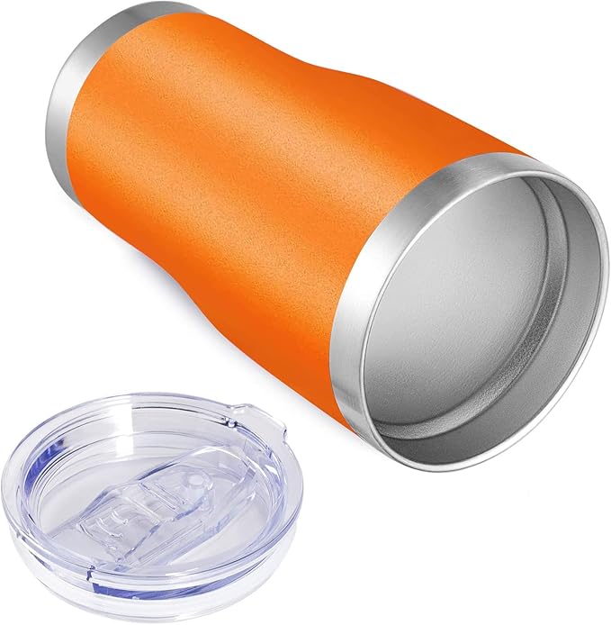 VEGOND 20oz Tumbler Stainless Steel Tumbler Cup with Lid And Straw Vacuum Insulated Double Wall Travel Coffee Mug(orange package 12)