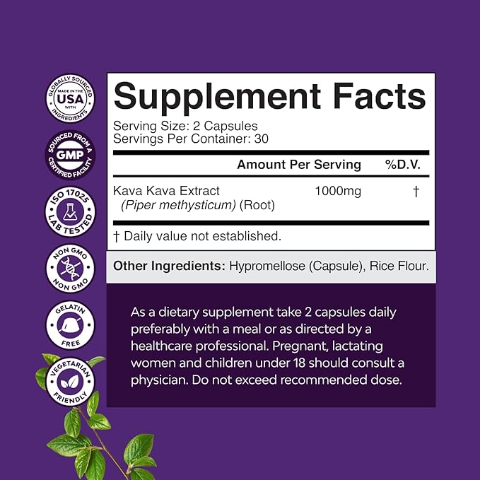 Bundle of Green Coffee Bean Extract with 50% Chlorogenic Acid for Antioxidant Heart Health, Mental Focus, and Size Reduction, and Kava Kava Root Extract 1000mg with Kavalactones for Balanced Mood