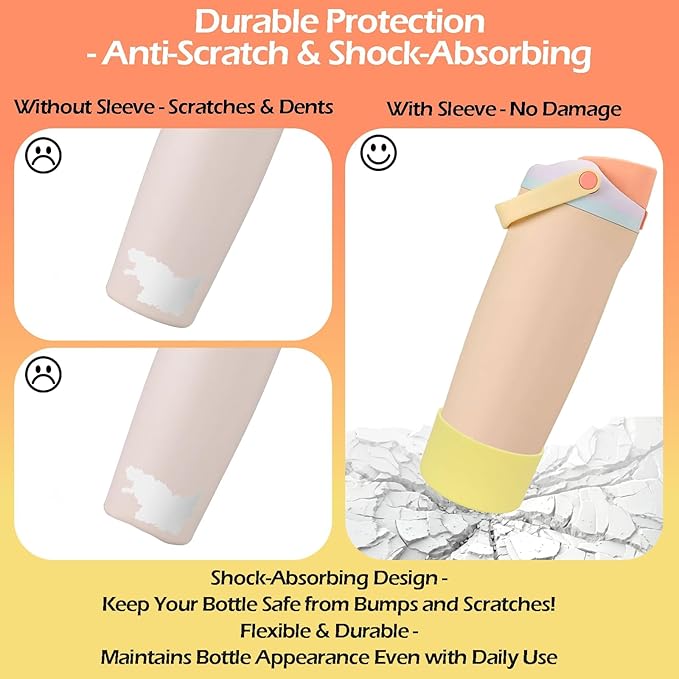 Silicone Boot for Owala 30oz & 40oz FreeSip Sway Bottles & Tumblers - Non-Slip, Scratch-Resistant, Stability Enhancer, Available in 18 Colors (Sleek)