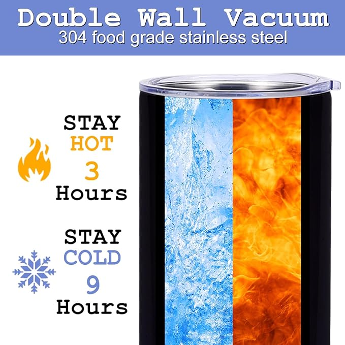 20 Oz Skinny Straight Tumbler, Funny Office Gifts, Office Gag Gifts, Insulated Tumbler Stainless Steel Tumblers, Coffee Cups with Lids Thermal Cups, Funny Coworker Gift for Women Men, Black