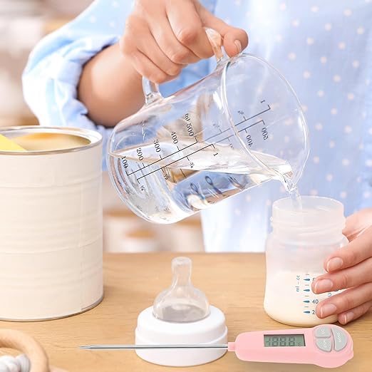 NUOBESTY Digital Meat Thermometer Instant Read Cooking Thermometer 50℃~300℃ for Food Kitchen Use (Pink)