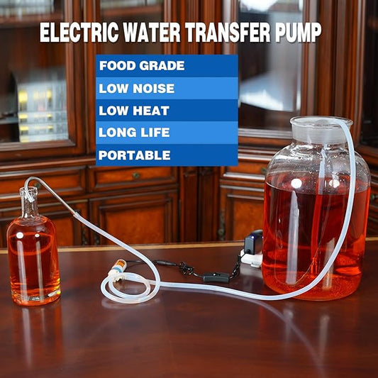 Food Grade Small Electric Water Transfer Pump 100-240V for Ice Maker,Coffee Machine and Water Dispenser,Auto Siphon Mini Self Priming Pumps for Bottling Wine,Beer and Kombucha,1.2L/Min,Low Noise