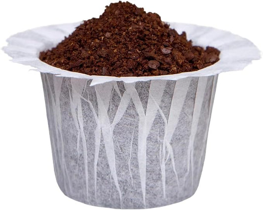 Haetyly 100 Count Disposable Coffee Paper Filters Compatible with Keurig Single Serve 1.0 and 2.0, Fits All Brands Reusable K Cup Filters