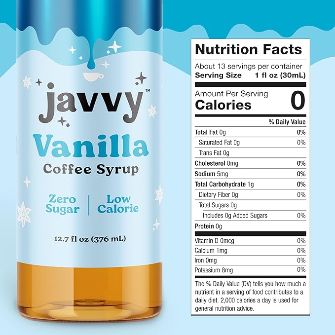 Coffee Syrup - Zero Sugar, Zero Calorie, Flavoring Syrup for Coffees, Coffee Bar Accessories - Great for Flavoring All Types of Drinks – 3 Pack