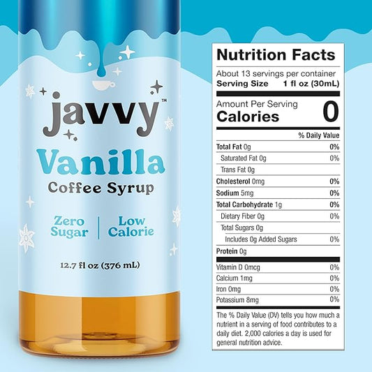 Coffee Syrup - Zero Sugar, Zero Calorie, Flavoring Syrup for Coffees, Coffee Bar Accessories - Great for Flavoring All Types of Drinks – Vanilla