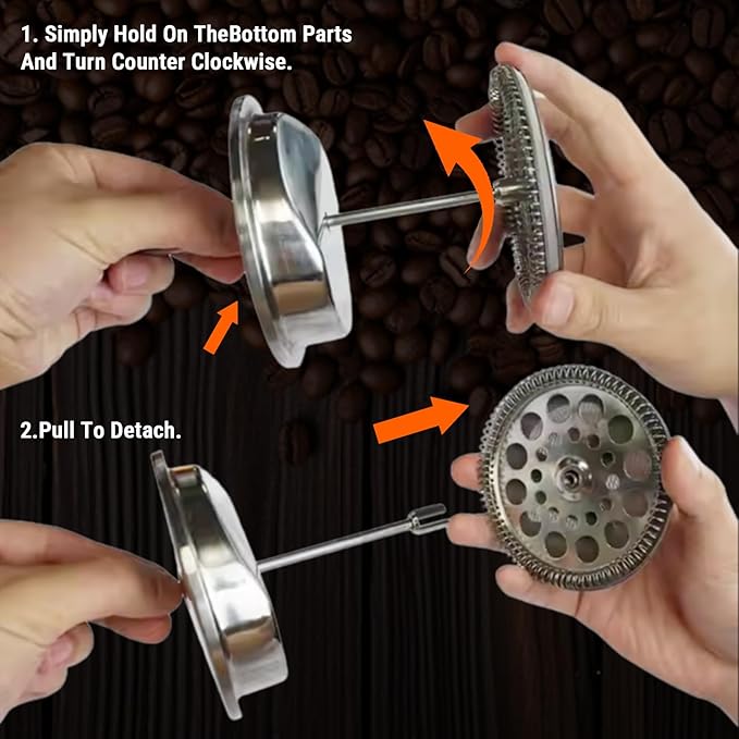 5 Pack French Press Replacement Filters, French Press Screen Replacement 3 Inch Stainless Steel Coffee Filter for 600ml French Press Coffee Pot