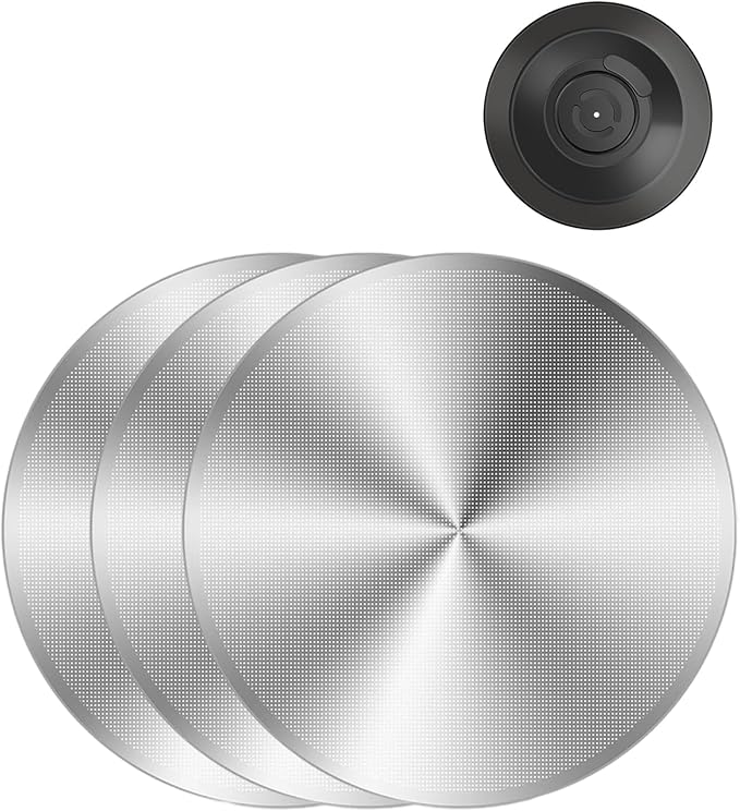 3 Pack 53mm Espresso Puck Screen – 0.2mm Ultra-Thin with Cleaning Blind Disk, Compatible with 54mm Espresso Portafilters (Breville Bambino, Breville Barista, Ninja Luxe Café), Essential Set