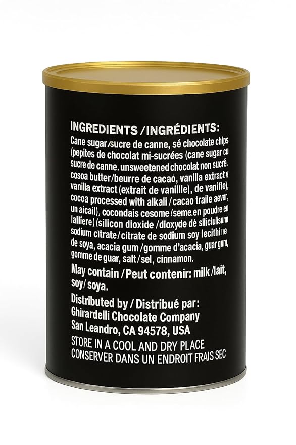 Ghirardelli Dark Chocolate & Cocoa Sweet Ground Powder, 3 lb Can
