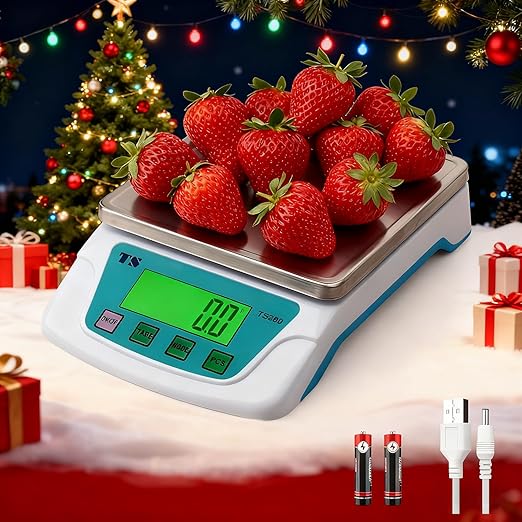Food Kitchen Scale 22lb/0.2g Precision -304 Stainless Steel with Backlit LCD,Tare & PCS Function,6 Units Conversion(g/oz/lb/kg/ml/ct) for Baking Cooking Meal Prep, USB/Battery Powered