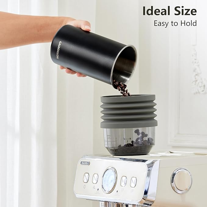 Vacuum Coffee Canister, Stainless Steel Airtight Coffee Storage Container, Coffee Container for 12oz Coffee Beans, Coffee Beans Storage, 33 fl.oz