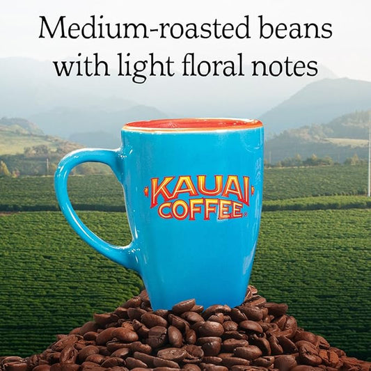 Kauai Hawaiian Ground Coffee, Koloa Estate Medium Roast - Gourmet Arabica From Hawaii's Largest Coffee Grower, Bold, Rich Blend, 10 Ounce (Pack of 4)