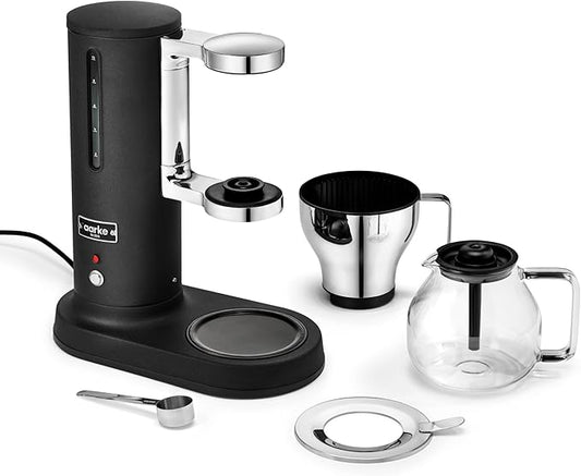 aarke Coffee Maker - Electric Drip Brewer with Automatic Drip-Stop, Glass Carafe, Brews Full Pot in Under 6 Minutes, SCA certified, Matte Black