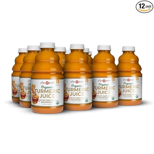 99% Pure Organic Turmeric Juice by The Ginger People – Digestive Health, Premium Quality, 32 Fl oz Bottle (Pack of 12)
